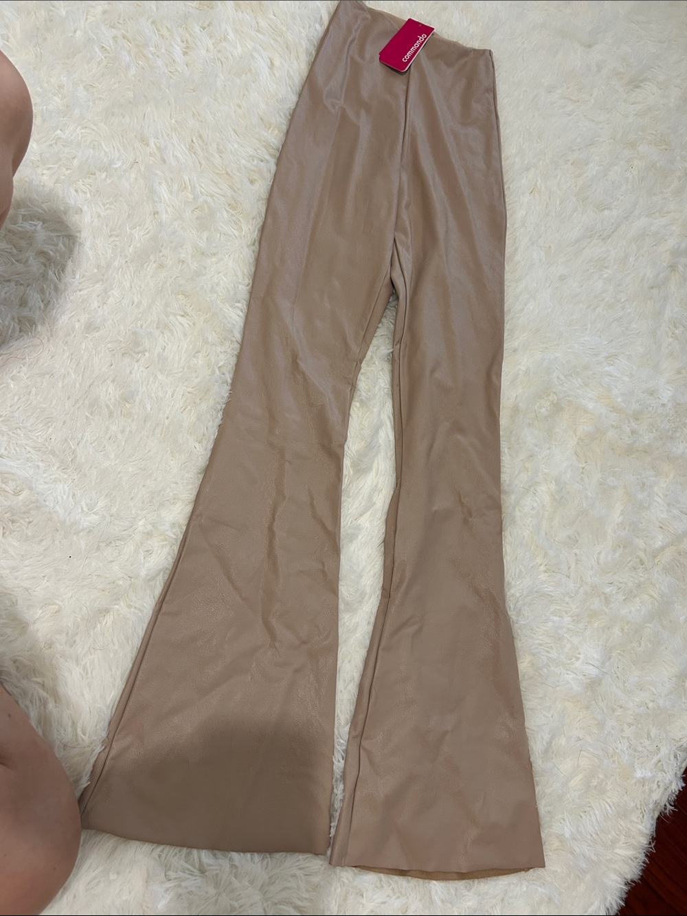 Commando Taupe Faux Leather Flare Pants